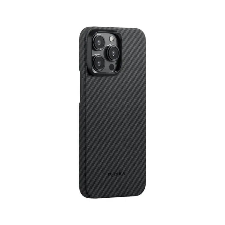 Husa de protectie Pitaka MagEZ 4 Aramida 1500D, pentru iPhone 15 Pro, Negru/Gri