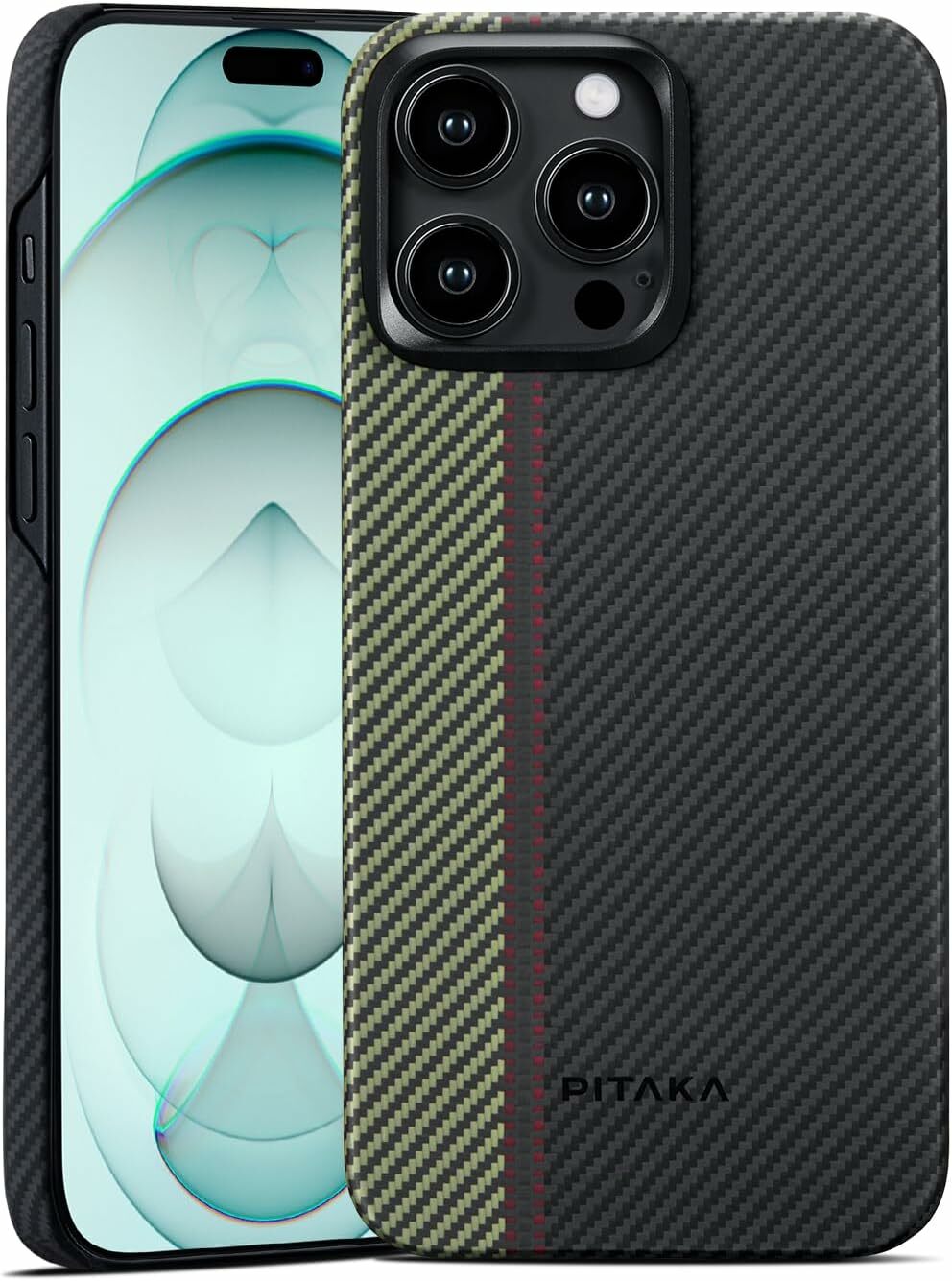 Husa Pitaka MagEZ 4, Aramida 600D, pentru iPhone 15 Pro, compatibila MagSafe, Overture