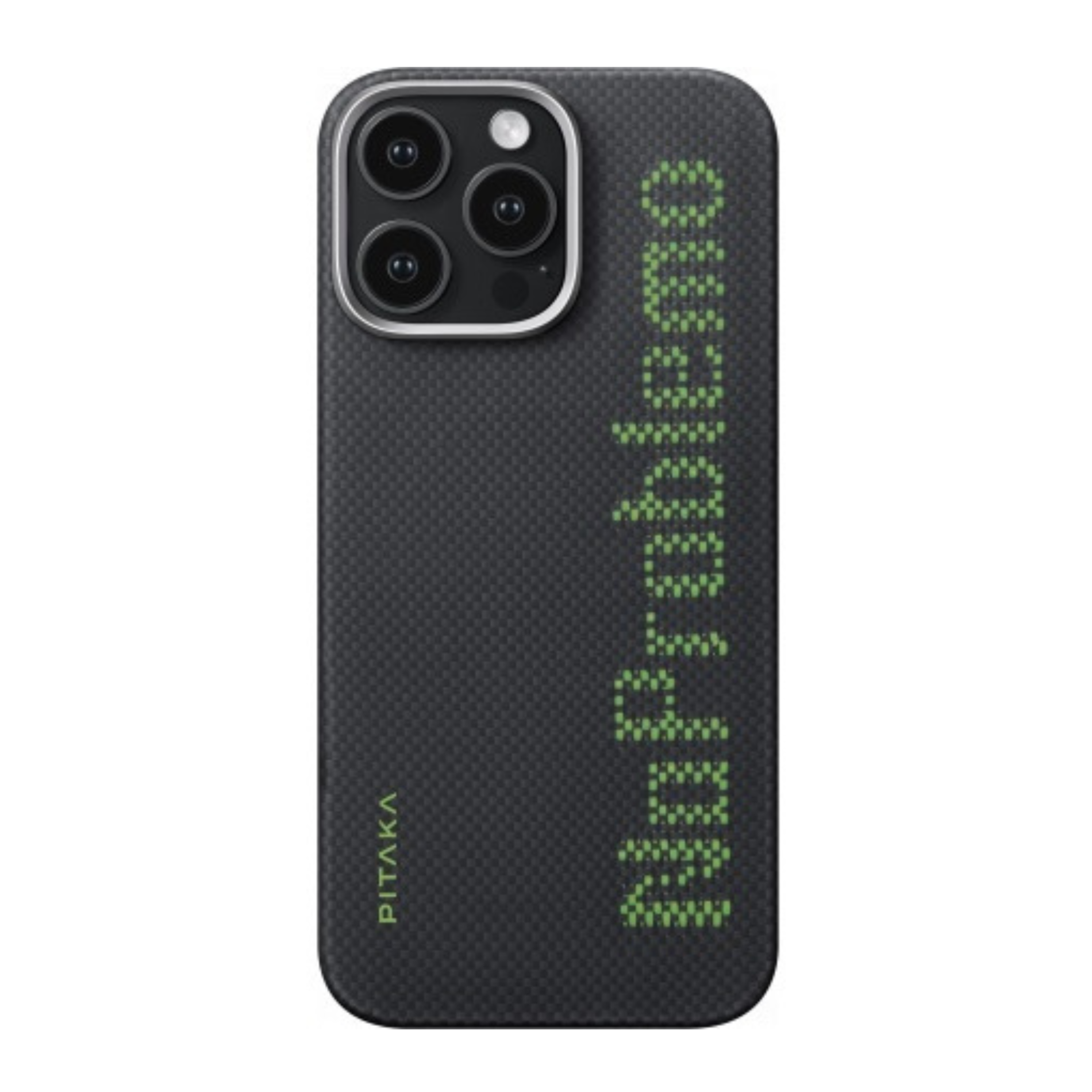 Husa Pitaka MagEZ 5 iPhone 16 Pro Max NoProblemo Tactile Woven, Fosforescenta