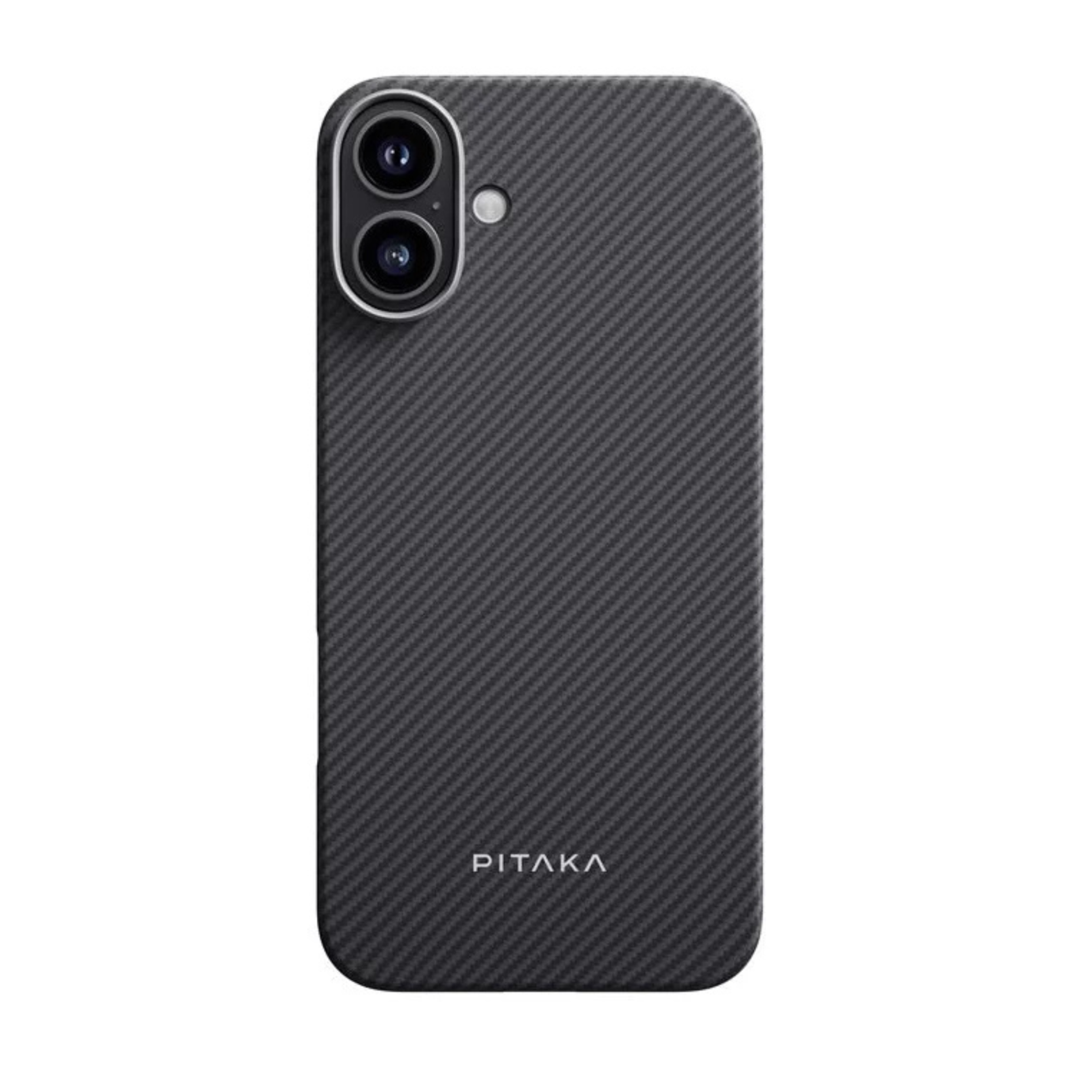Husa Pitaka Ultra-Slim Aramida Magsafe compatibila cu iPhone 16, Negru/Gri