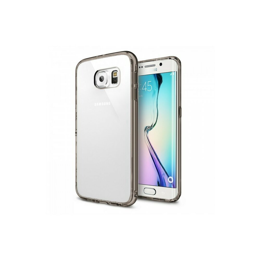 Husa Samsung Galaxy S6 Edge Ringke FUSION  SMOKE BLACK+BONUS folie protectie display Ringke