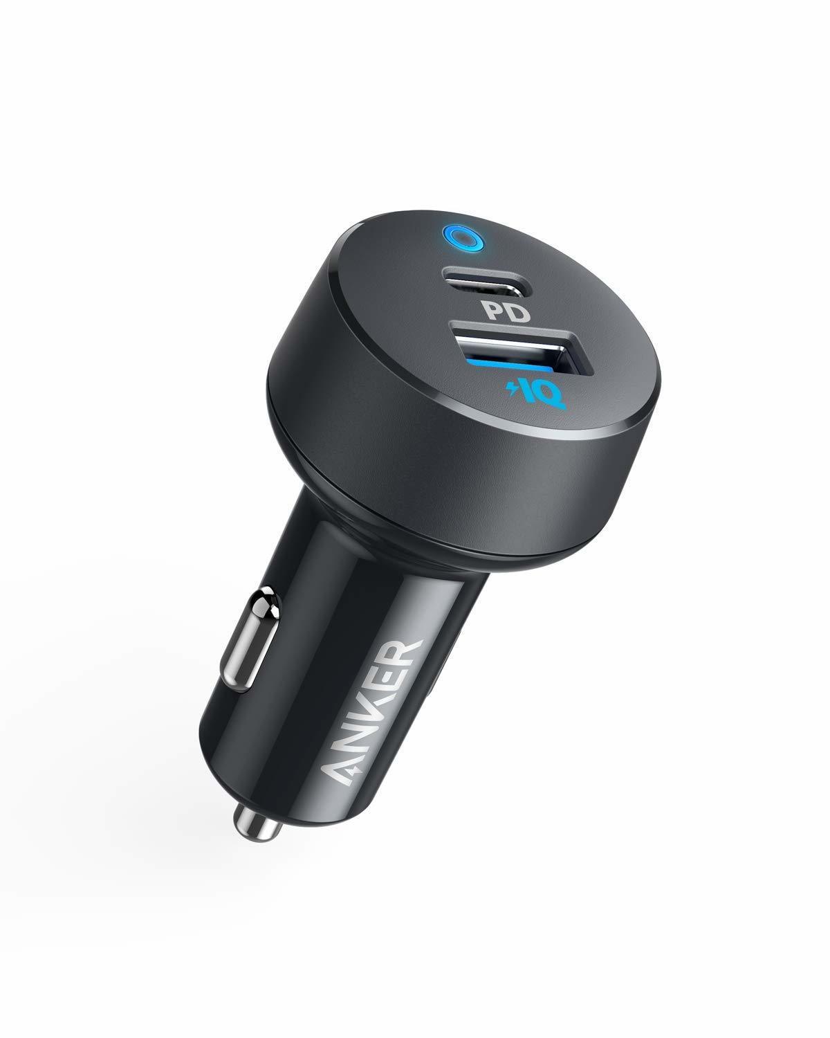 Incarcator auto 30W Anker PowerDrive PD 2 cu port USB-C si USB