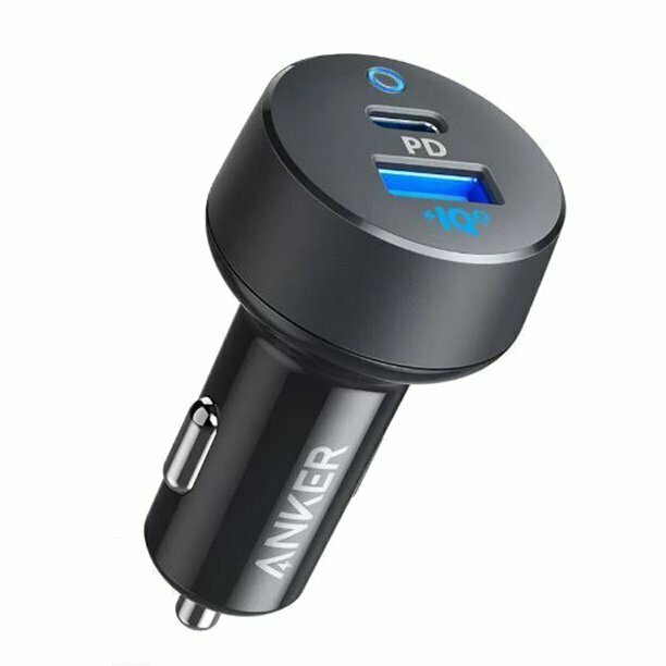 Incarcator auto Anker PowerDrive PD+ 2  35W  USB-C  USB  Negru