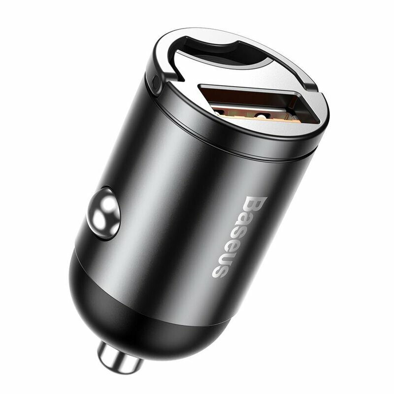 Incarcator auto rapid Baseus Tiny Star Mini, 1xUSB-A, 30W, Gri