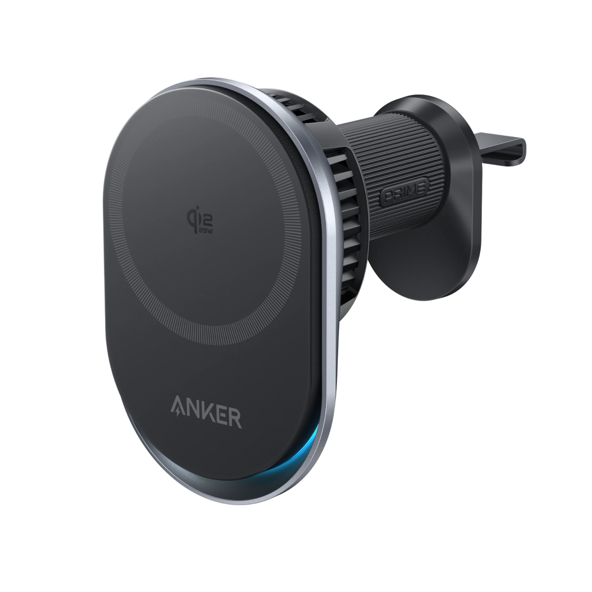 Incarcator Auto Wireless Anker Prime MagGo AirCool, Qi2 25W, TEC Cooling, pentru grila de aerisire pentru iPhone seria 12-17, Negru