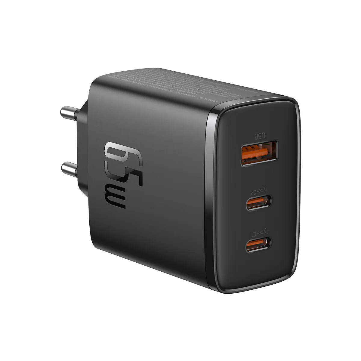 Incarcator de retea Baseus Cube Pro 65W, 2x USB-C, 1x USB-A, Negru