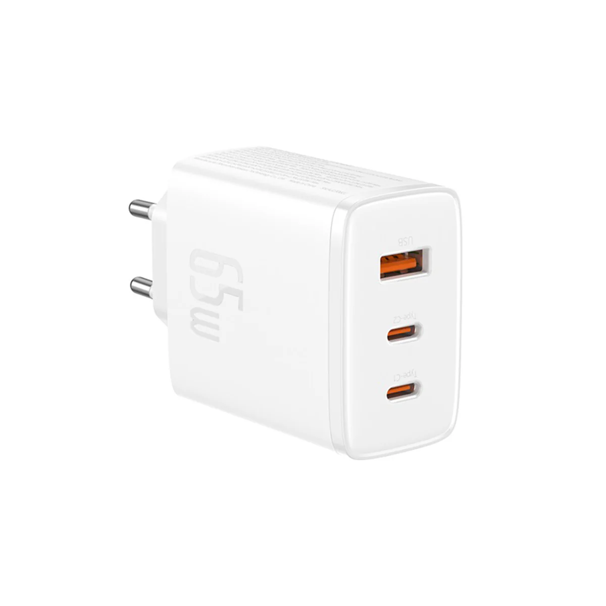 Incarcator de retea Baseus Cube Pro 65W, 2x USB-C, 1x USB-A, Alb