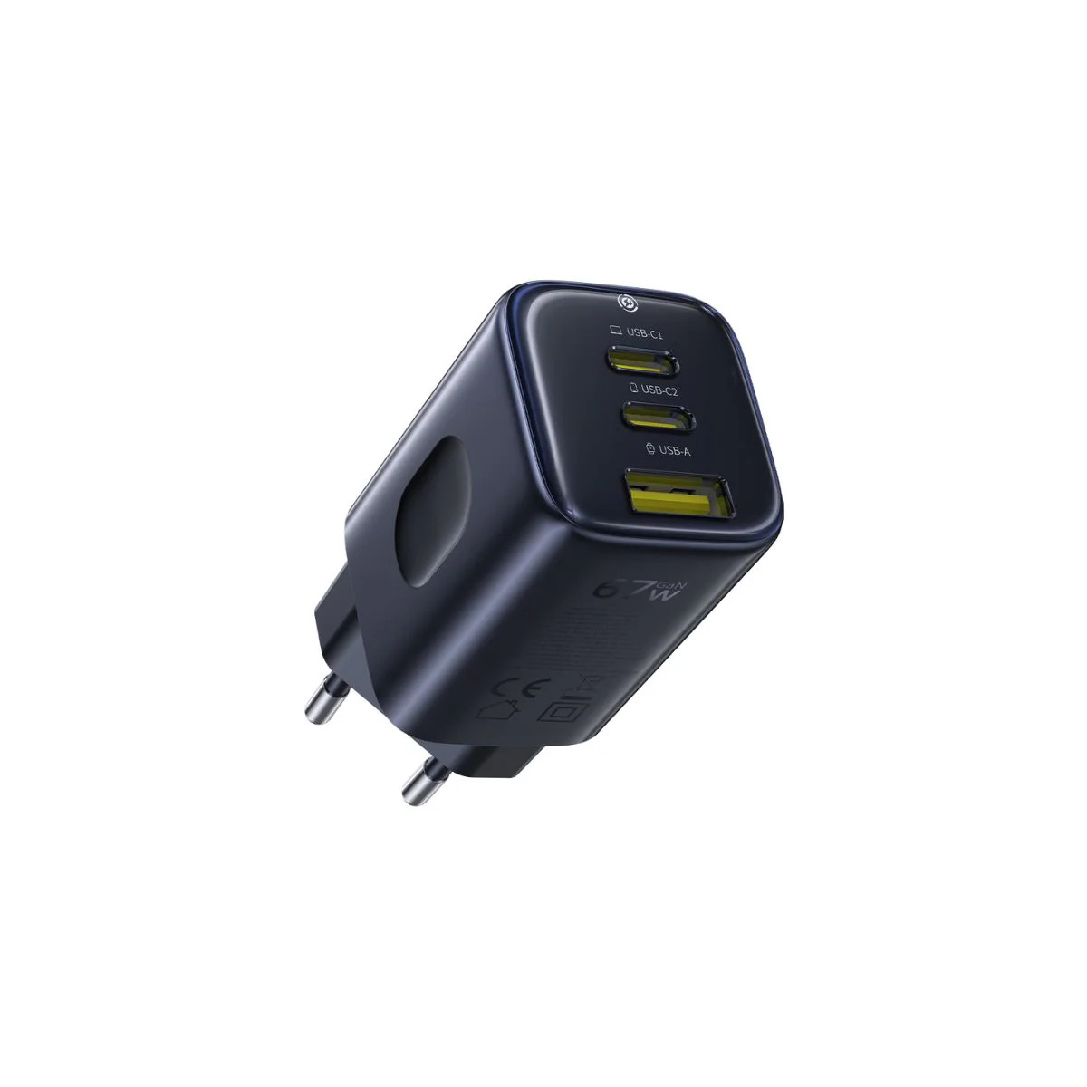 Incarcator de retea Baseus PicoGo AE11 67W, 2x USB-C, 1x USBA, Negru