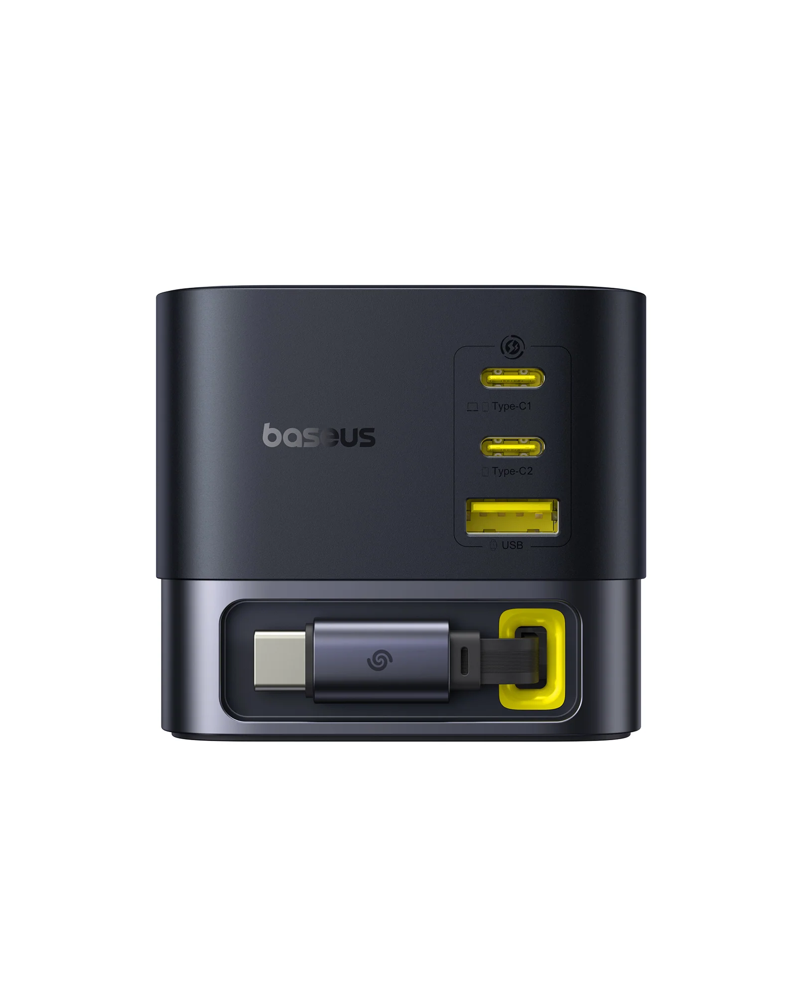 Incarcator de retea Baseus Super GaN cu prelungitor 1.5m, 100W, 3x USB-C, 1x USB-A, Negru