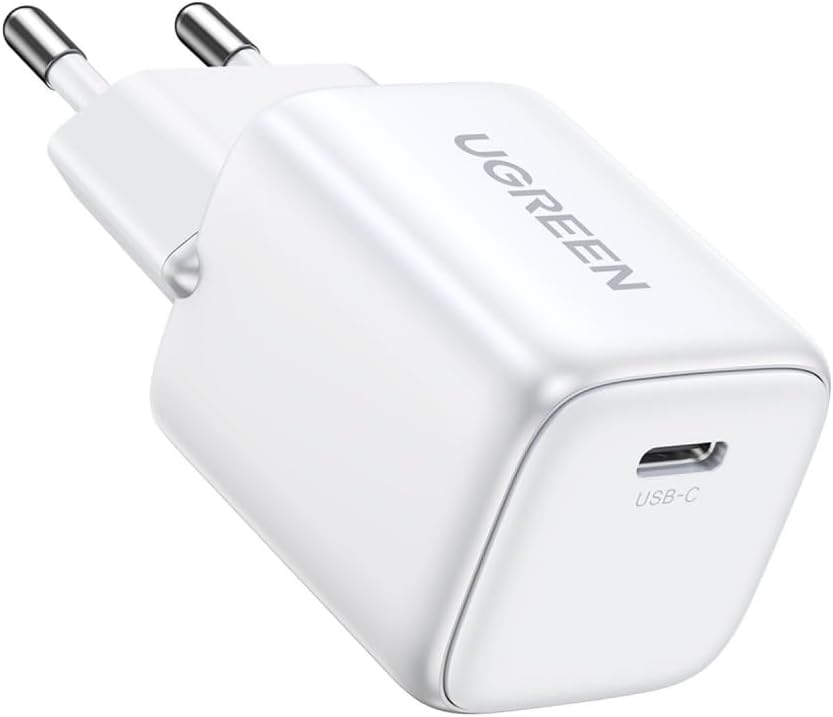 Incarcator de retea UGREEN Nexode 20W USB-C PD GaN, Alb