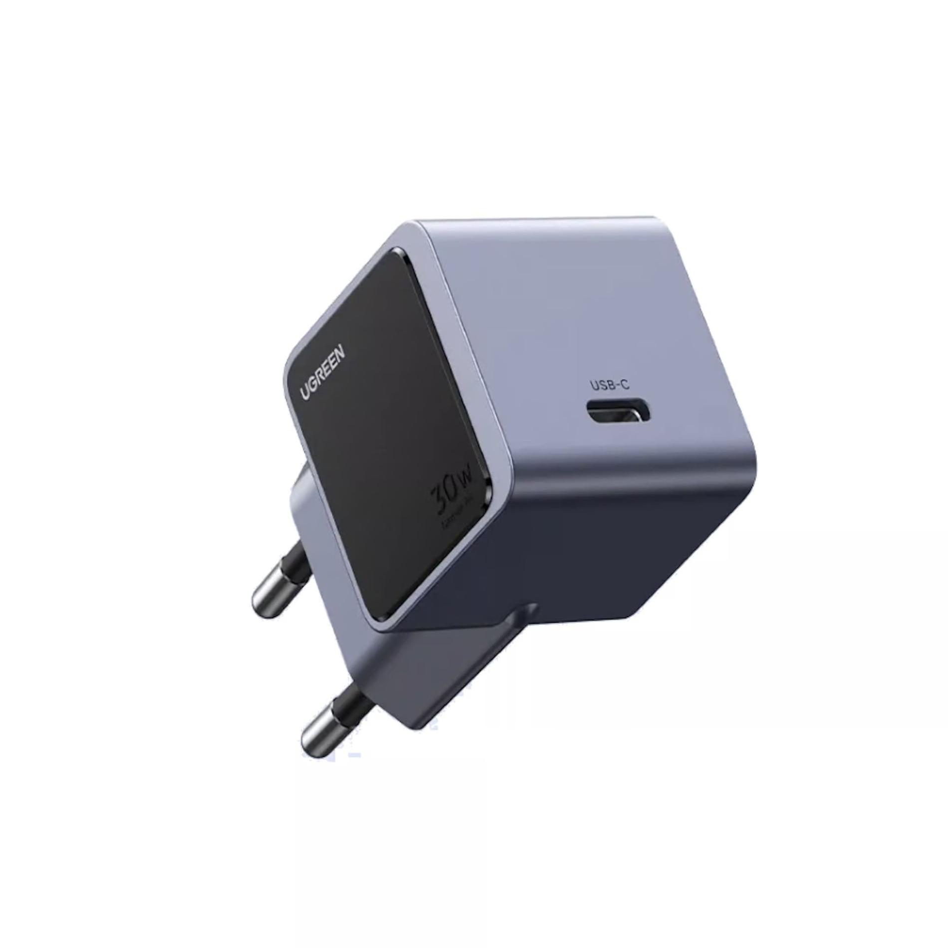 Incarcator retea Ugreen Nexode Air 30W, GaNInfinity, USB-C, Negru/Gri