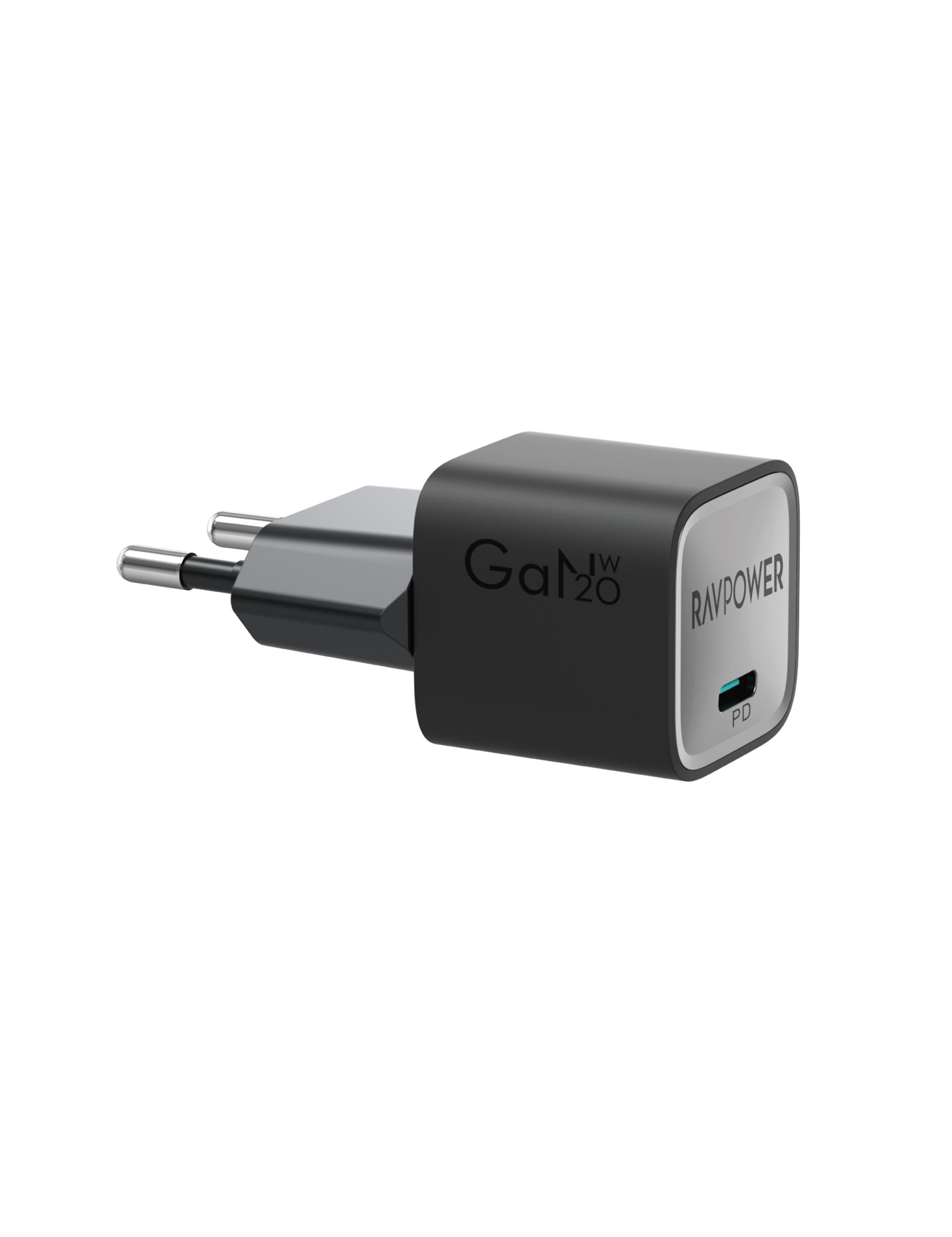 Incarcator RavPower RP-PC1055, 20W, GaN PD, Negru