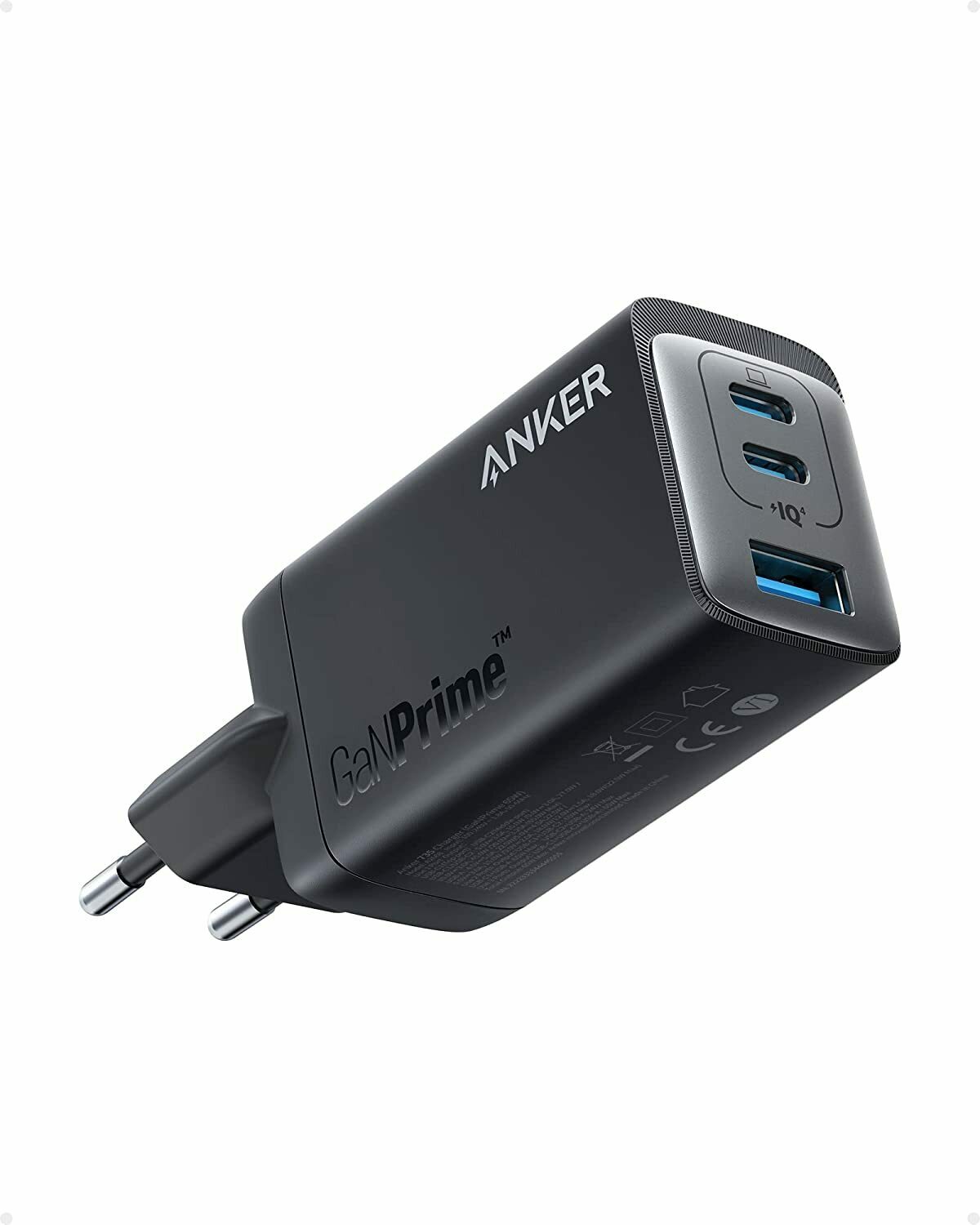 Incarcator retea Anker 735 GaNPrime III 65W, PPS 3, 2x USB-C, 1x USB-A, PowerIQ 3.0, Negru
