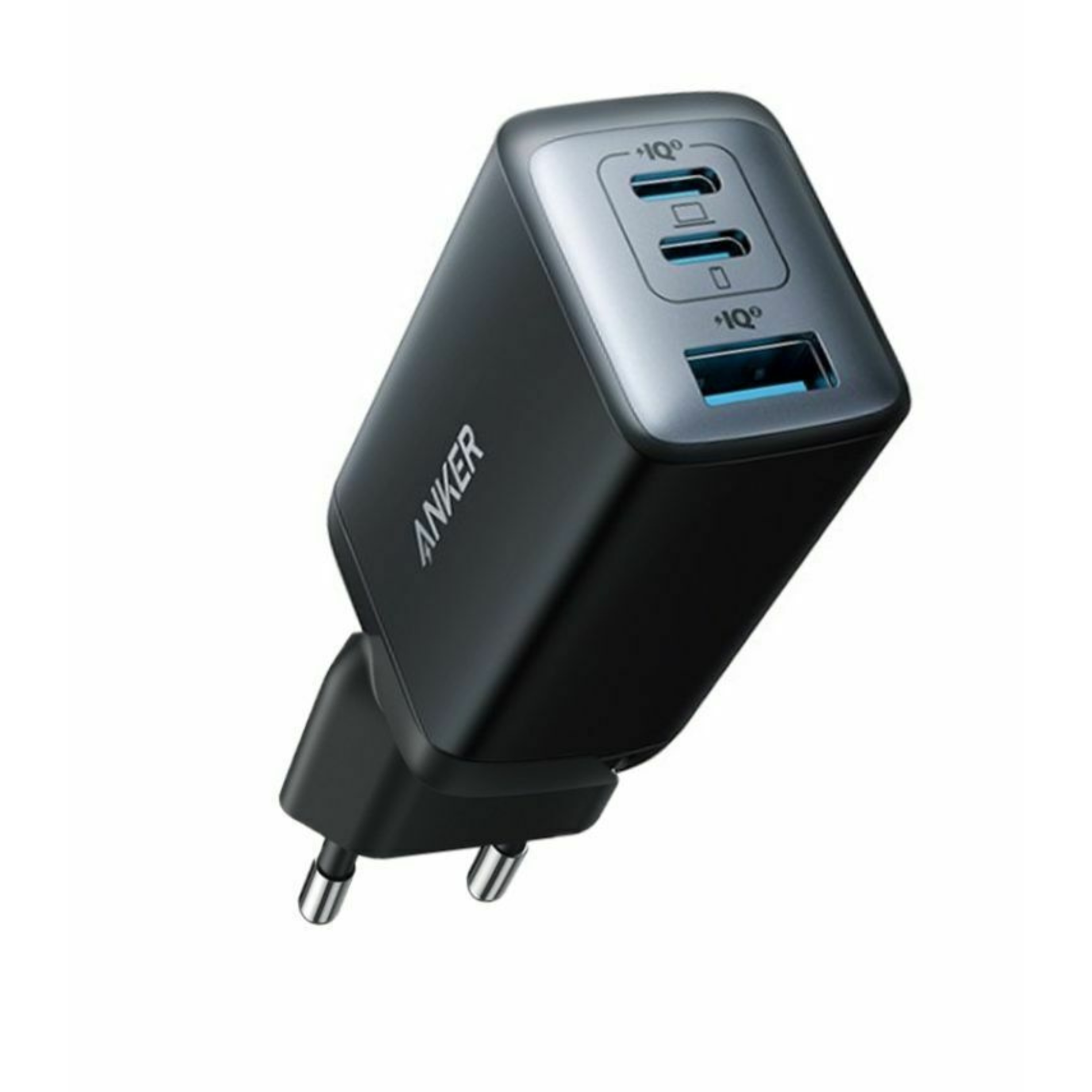 Incarcator retea Anker 735 Nano II 65W, PPS 3, 2x USB-C, 1x USB-A, PowerIQ 3.0, GaN II, Negru
