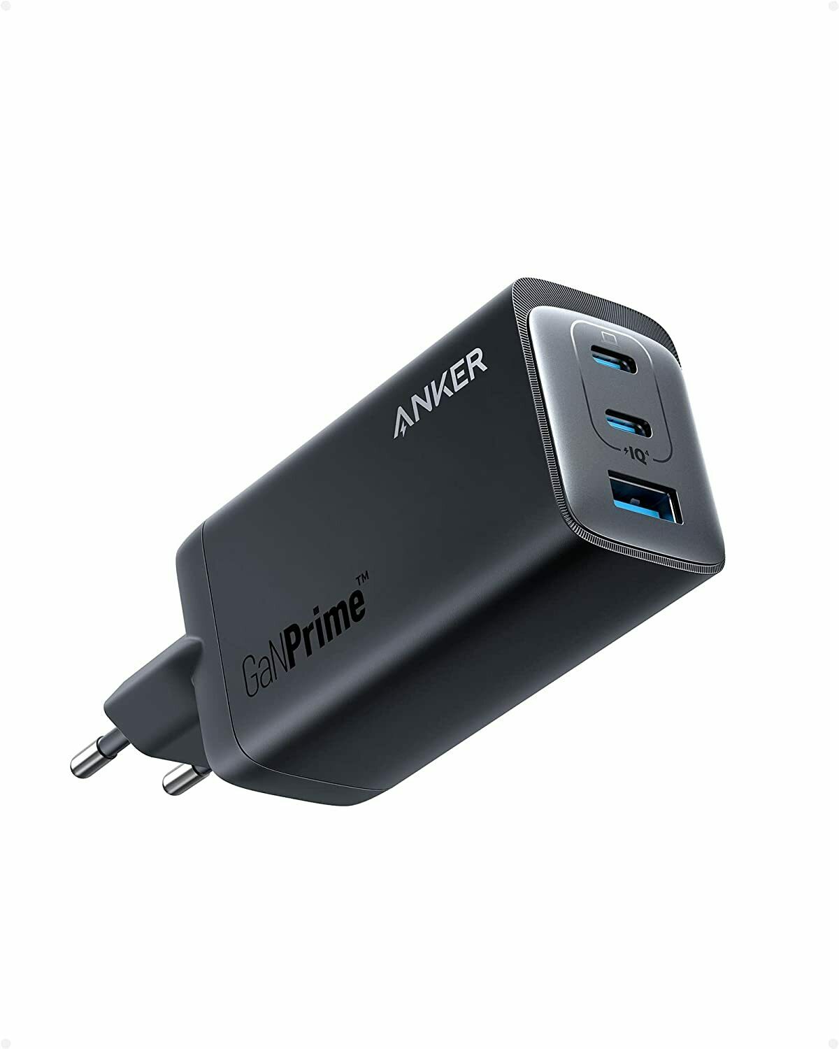 Incarcator retea Anker 737 GaNPrime 120W, PPS 3  2x USB-C, 1x USB-A, PowerIQ 4.0, Negru