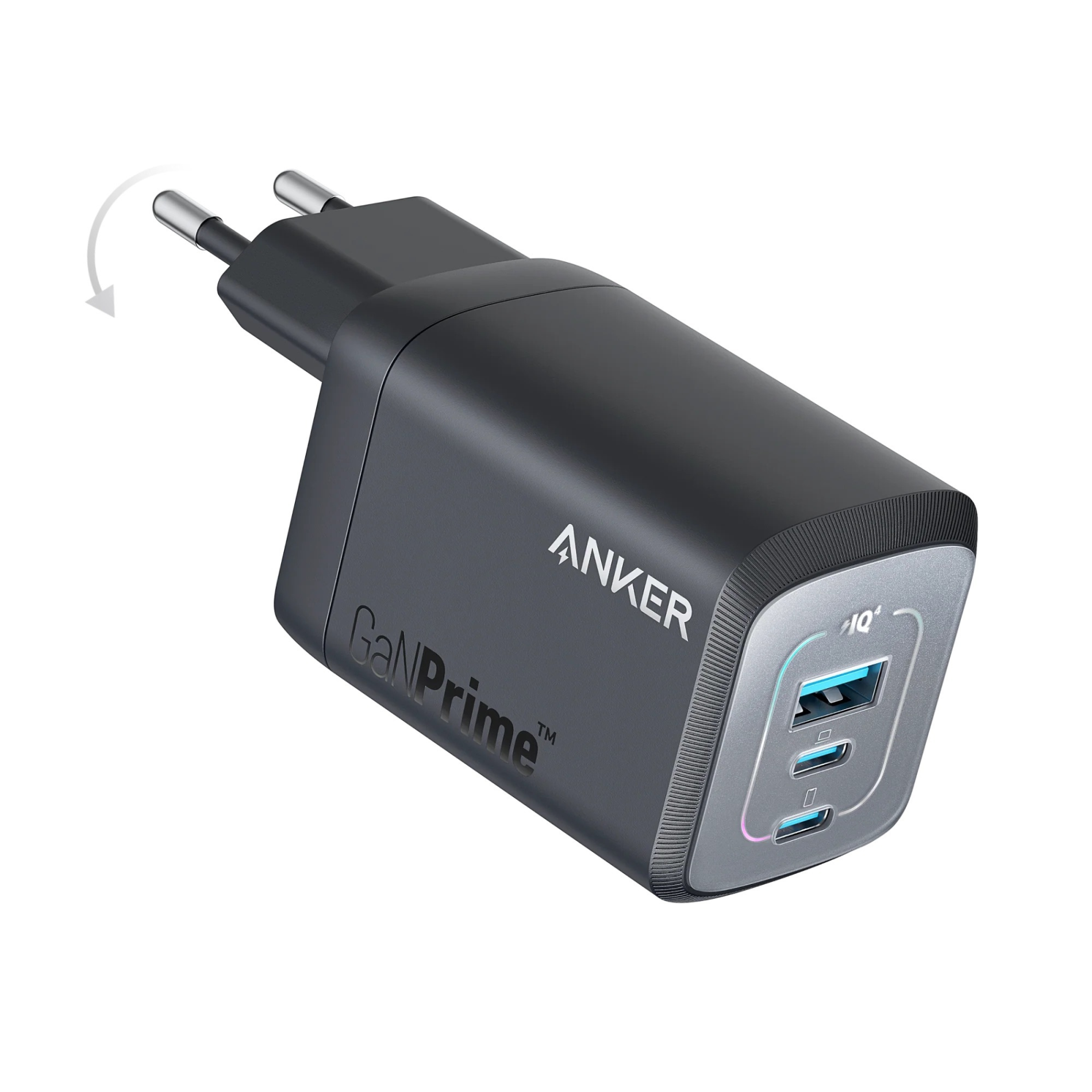 Incarcator retea Anker GaN Prime, 67W, ActiveShield™ 2.0, 2x USB-C, 1x USB-A, Negru