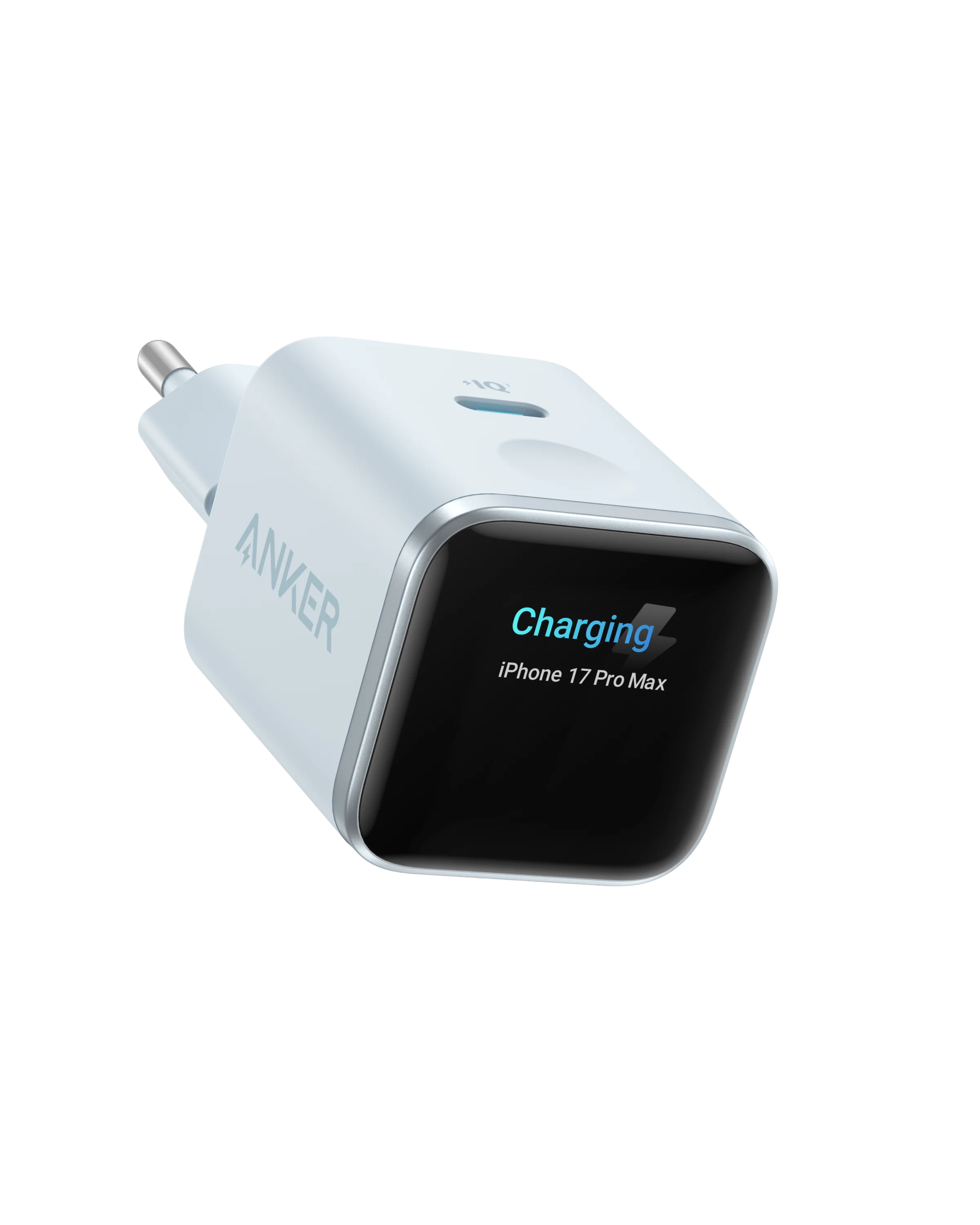 Incarcator retea Anker Nano Smart Display, 45W, 1x USB-C, Albastru