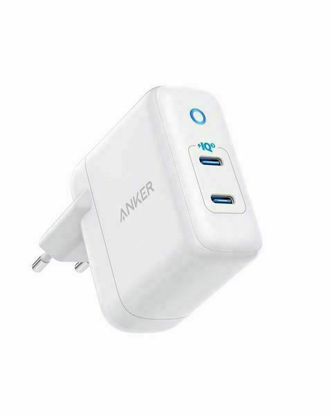 Incarcator retea Anker PowerPort III, 60W, 2x USB-C, Power Delivery, PowerIQ 3.0, Alb