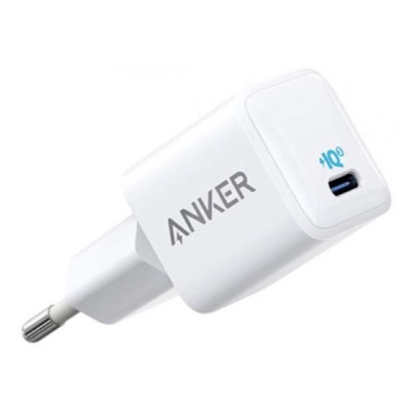 Incarcator retea Anker PowerPort III Nano 18W USB-C, PowerIQ 3.0, Alb