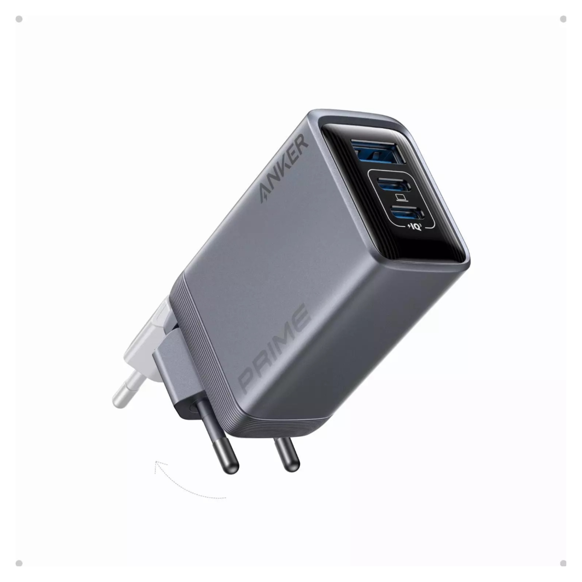 Incarcator retea Anker Prime GaN PPS, 100W, 2x USB-C, 1x USB-A, Gri