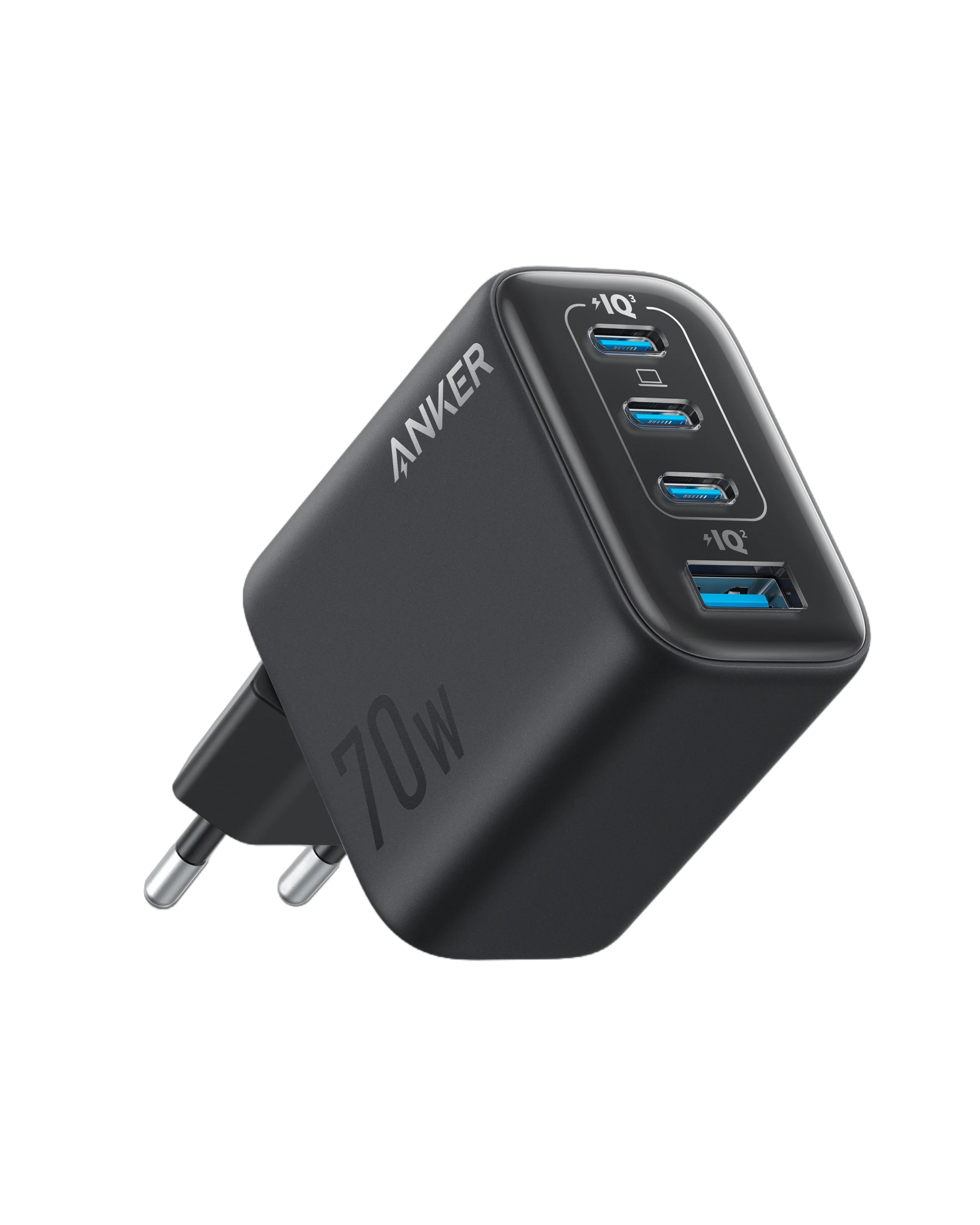 Incarcator retea Anker Zolo 70W, 3x USB-C, 1x USB-A, PD 3.0, Negru
