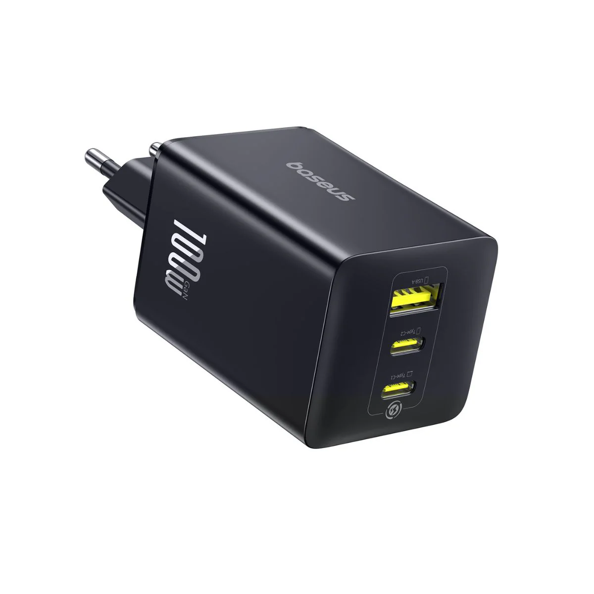 Incarcator retea Baseus EnerFill FE11, 100W, 2xUSB-C, 1xUSB, GaN6, Gri