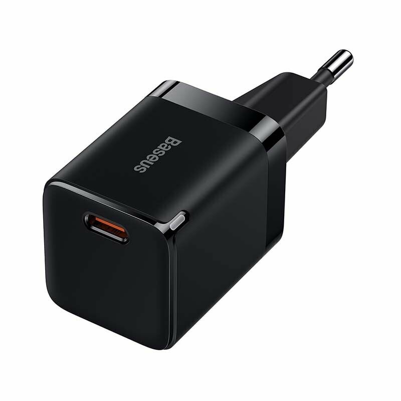 Incarcator retea Baseus GaN3, 30W, USB-C, 30W, Fast Charge, Negru
