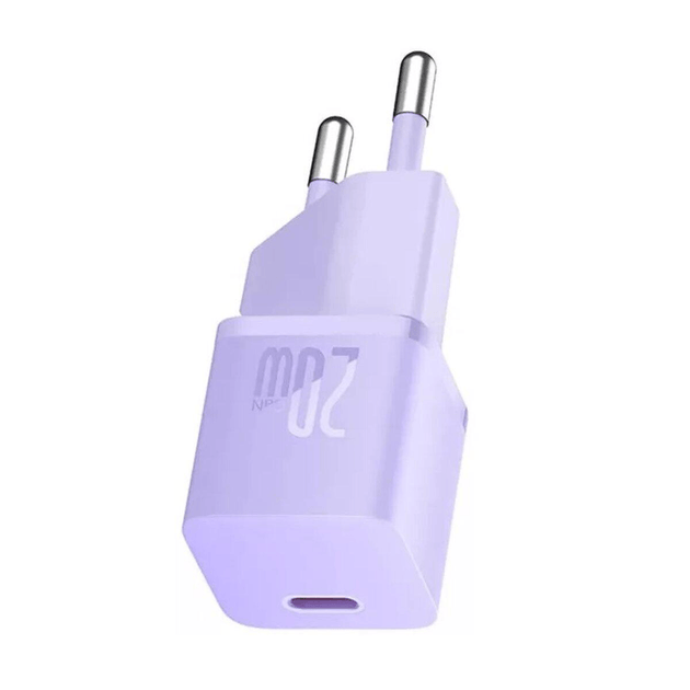 Incarcator retea Baseus GaN5 Mini, 20W, USB-C, Fast Charger, Violet