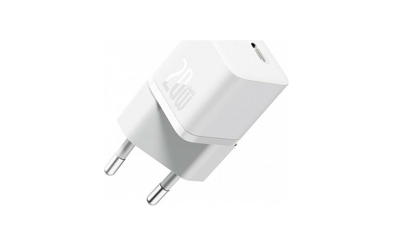 Incarcator retea Baseus GaN5 Mini, 20W, USB-C, Fast Charger, Alb