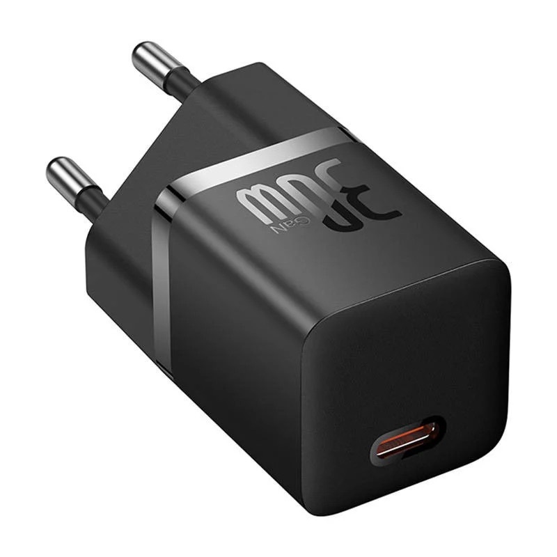 Incarcator retea Baseus GaN5 Mini, 30W, USB-C, Fast Charger, Negru