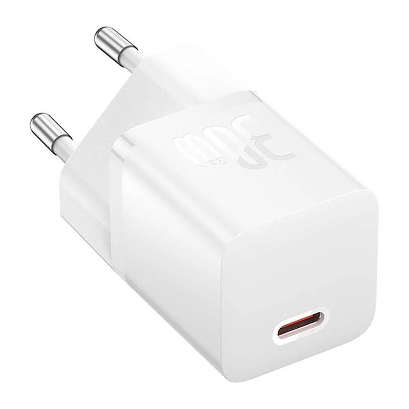 Incarcator retea Baseus GaN5 Mini, 30W, USB-C, Fast Charger, Alb