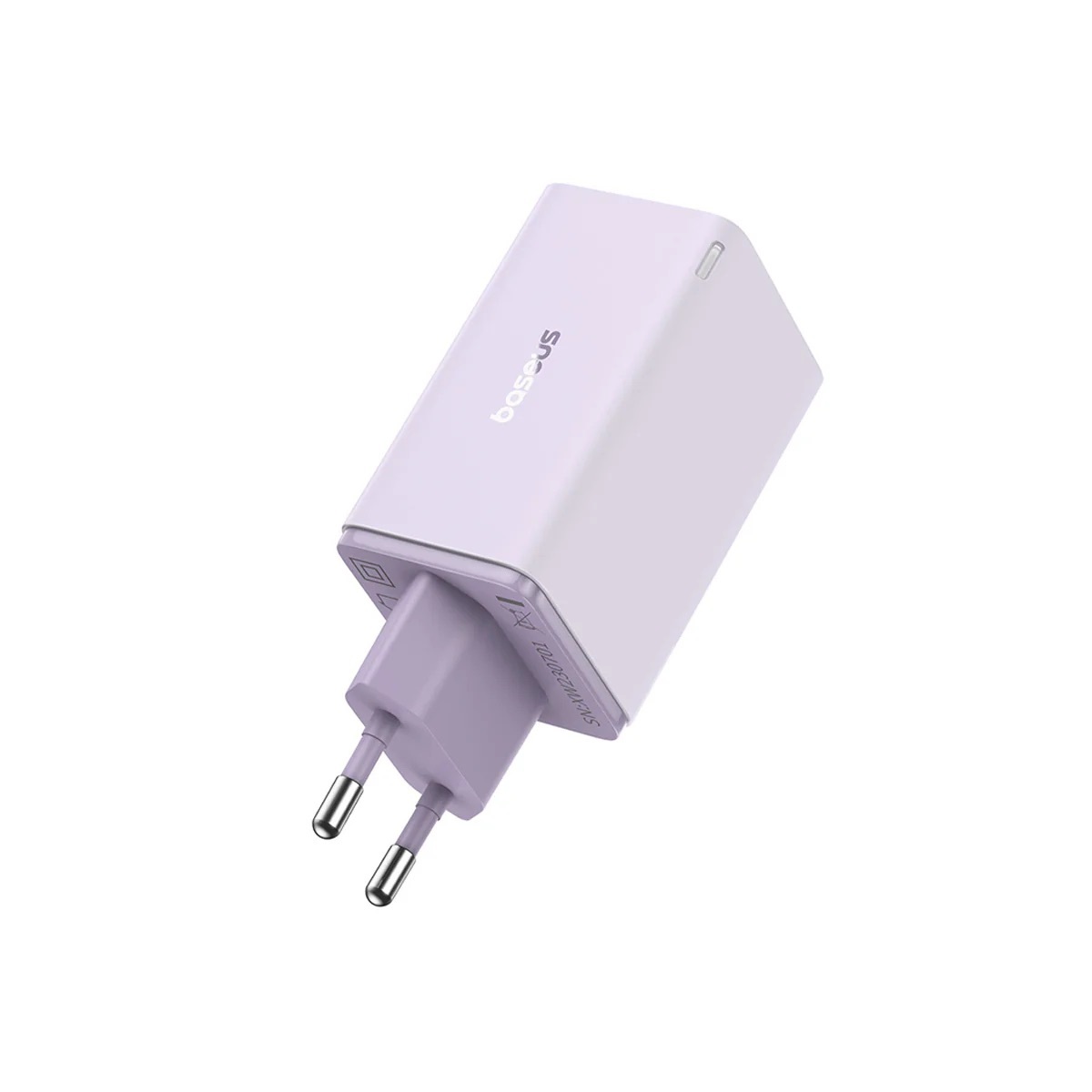 Incarcator retea Baseus GaN6 Pro, 65W, 2x USB si 2x USB-C, Fast Charge, Cablu USB-C la USB-C inclus, Violet