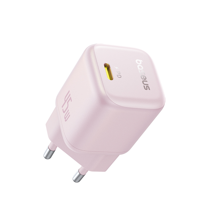 Incarcator retea Baseus PicoGo, 45W, USB-C, Fast Charger Roz