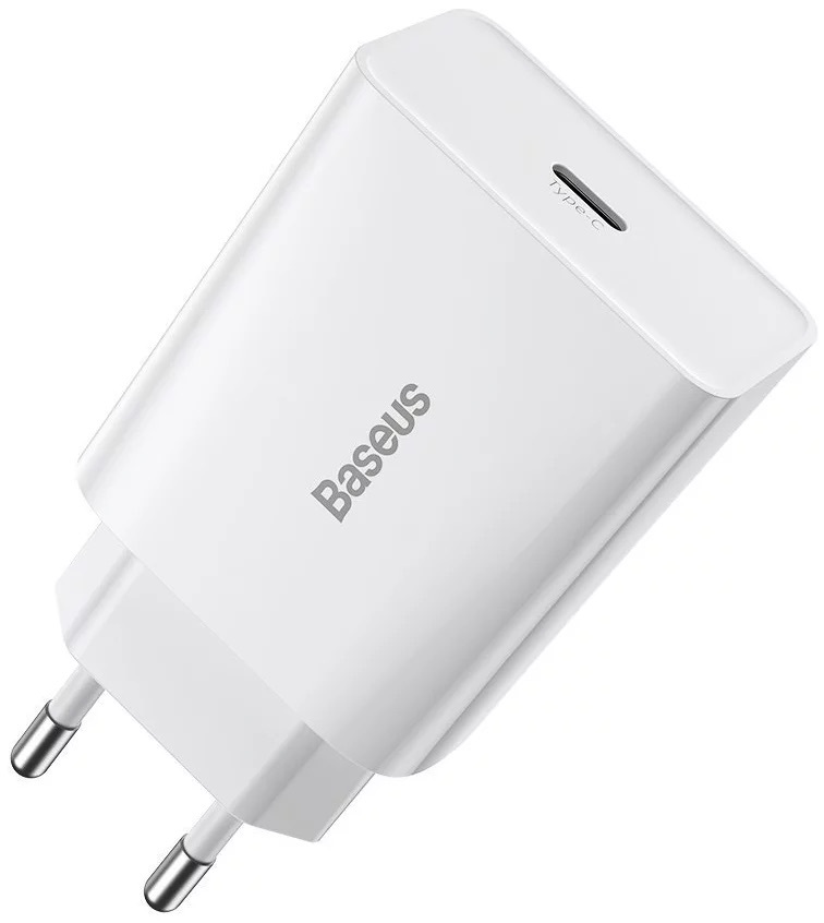 Incarcator retea Baseus Speed Mini Fast Charger, 20W, USB-C, 3A, Alb