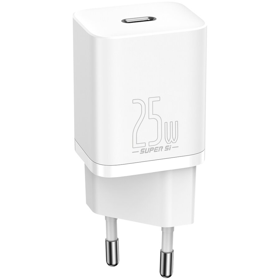 Incarcator retea Baseus Super Si QC, USB-C, 25W, Alb