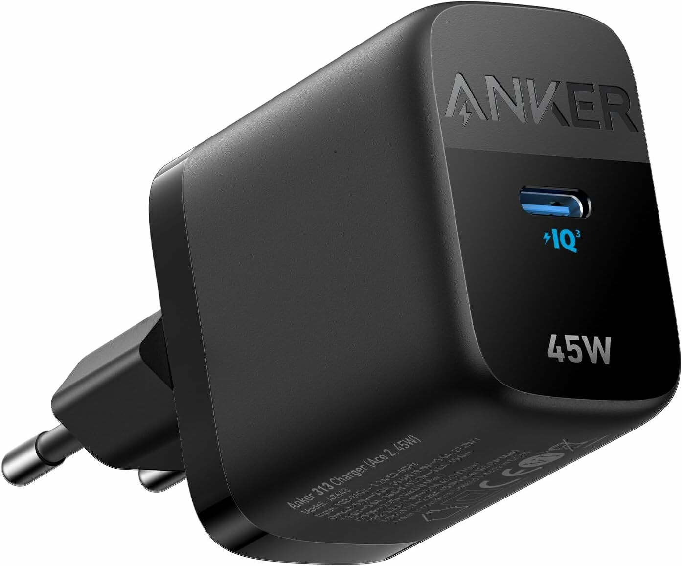 Incarcator retea Super Fast Charger Anker 313, 45W, USB-C, Negru