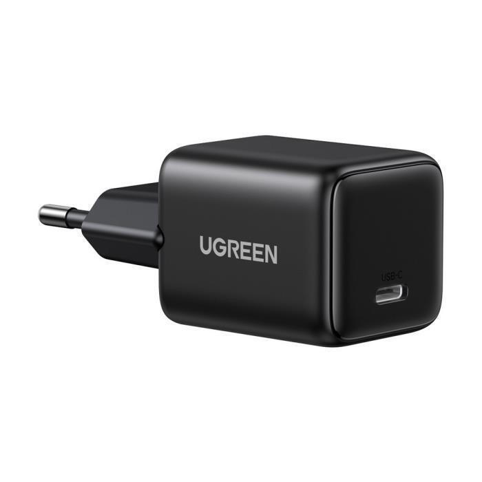 Incarcator retea Ugreen 20W, QC4 5V/3A, USB-C, GaN Fast Charging, Negru