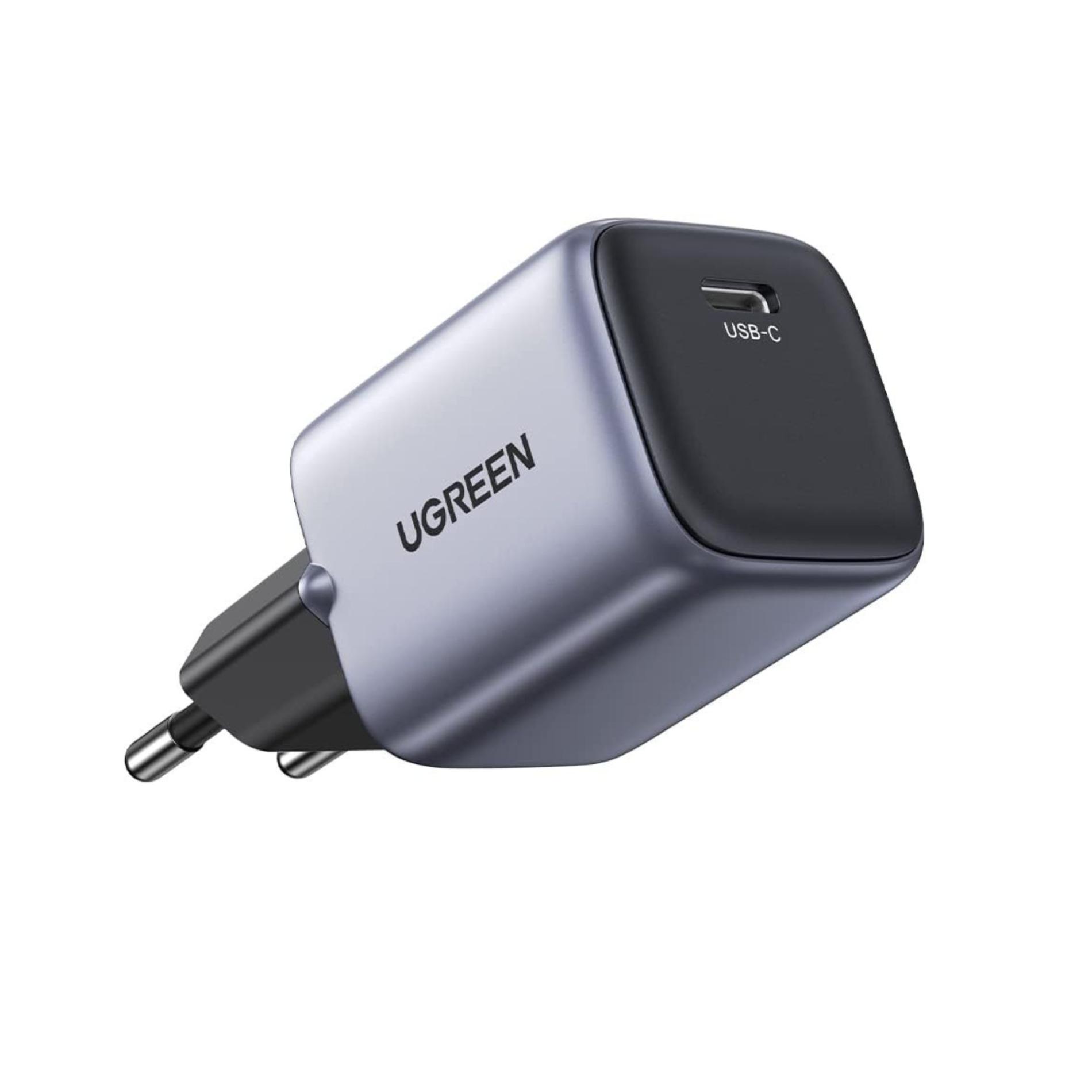 Incarcator retea Ugreen Nexode Mini 20W, GaN, USB-C, PD, Gri