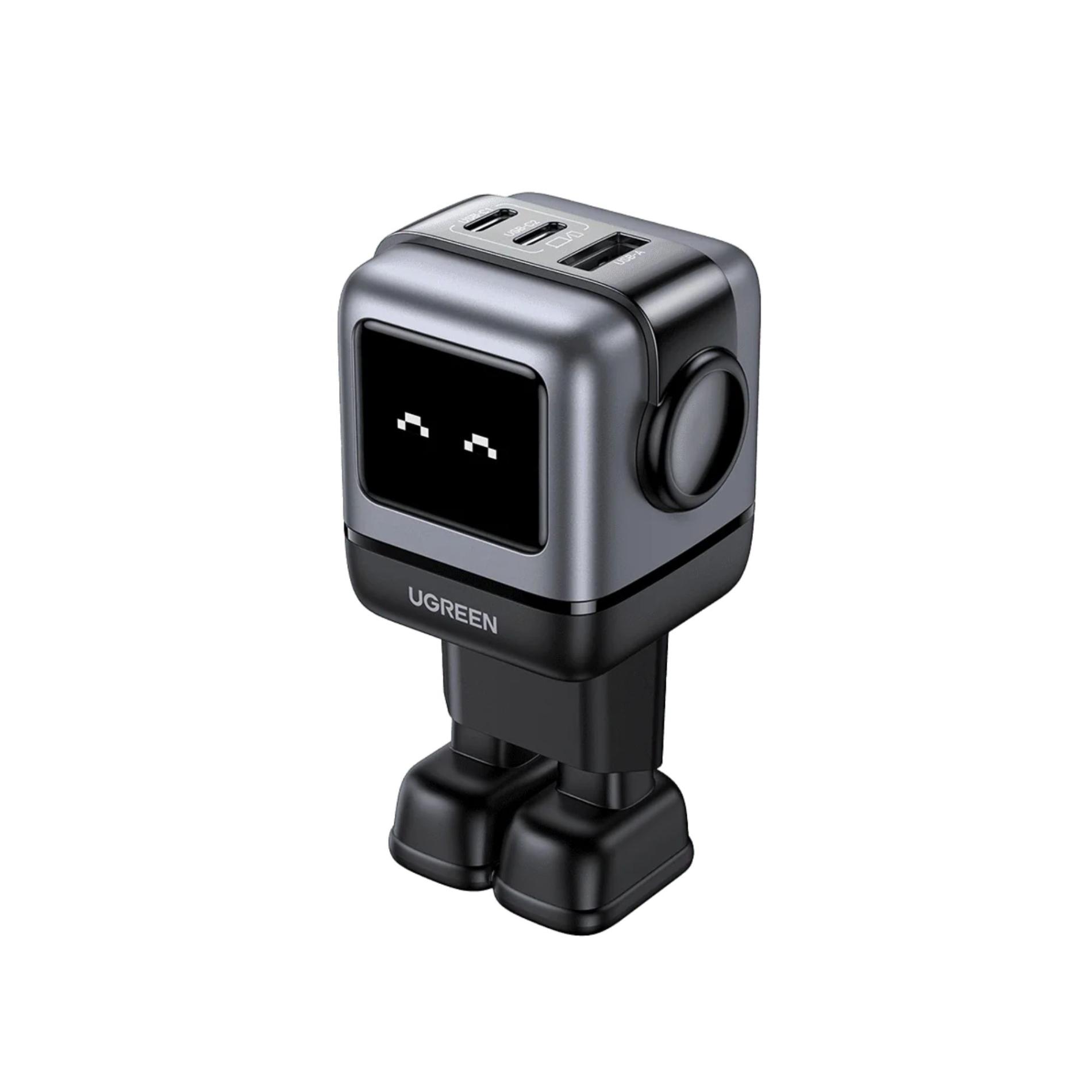 Incarcator retea Ugreen Uno 65W, GaN Fast Charging, 2x USB-C, 1x USB-A, Negru