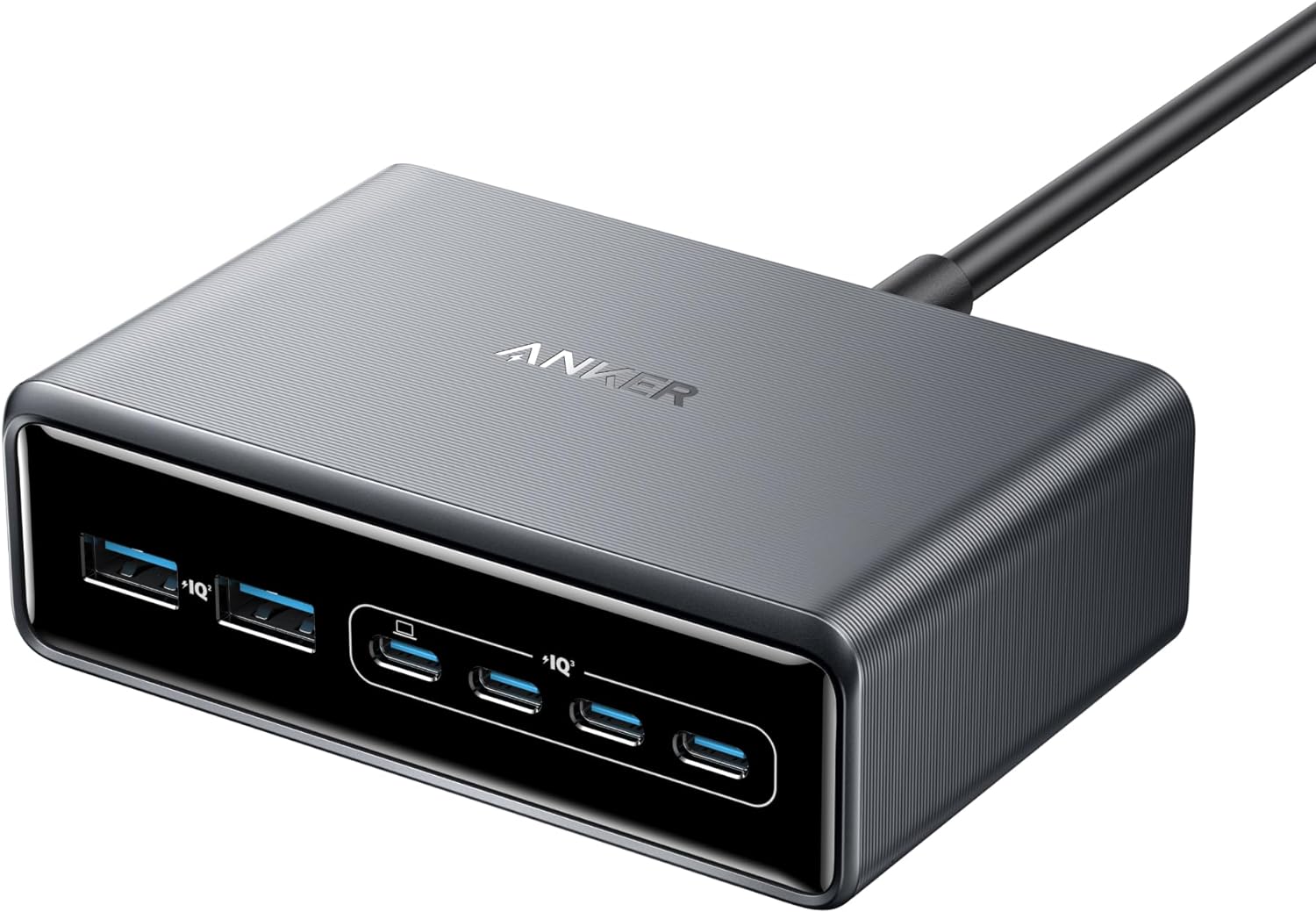 Incarcator si statie incarcare Anker Prime 200W, 4x USB-C Fast Charging, 2X USB-A, GaN, USB-C Power Delivery, Negru