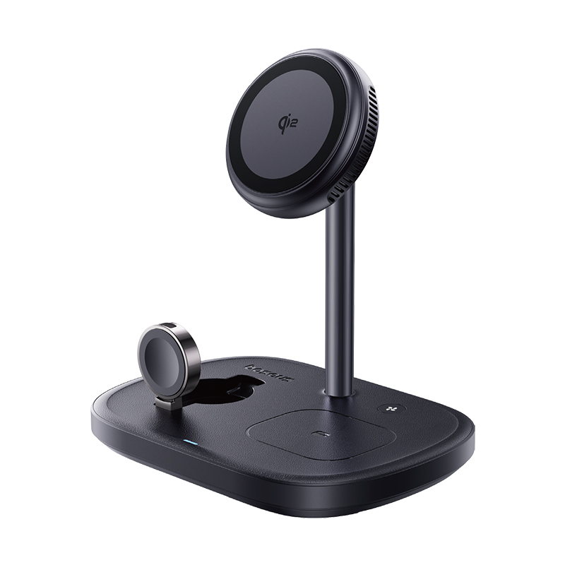 Incarcator wireless Baseus EnerFill FS41 3-in-1 TEC Cooling 22.5W, cablu USB-C 1m inclus, Negru
