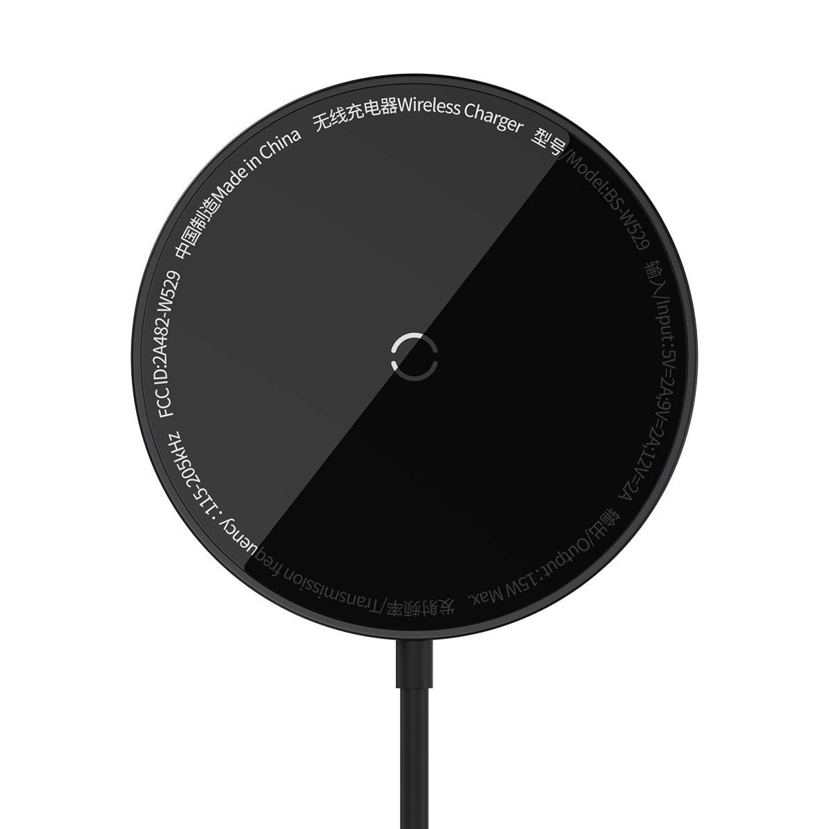 Incarcator wireless Baseus Simple Mini3 Magnetic 15W, Negru