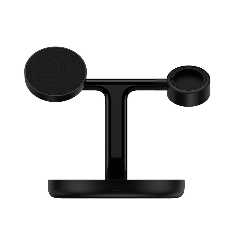Incarcator wireless Baseus Swan 3-in-1 15W, Magnetic, Negru