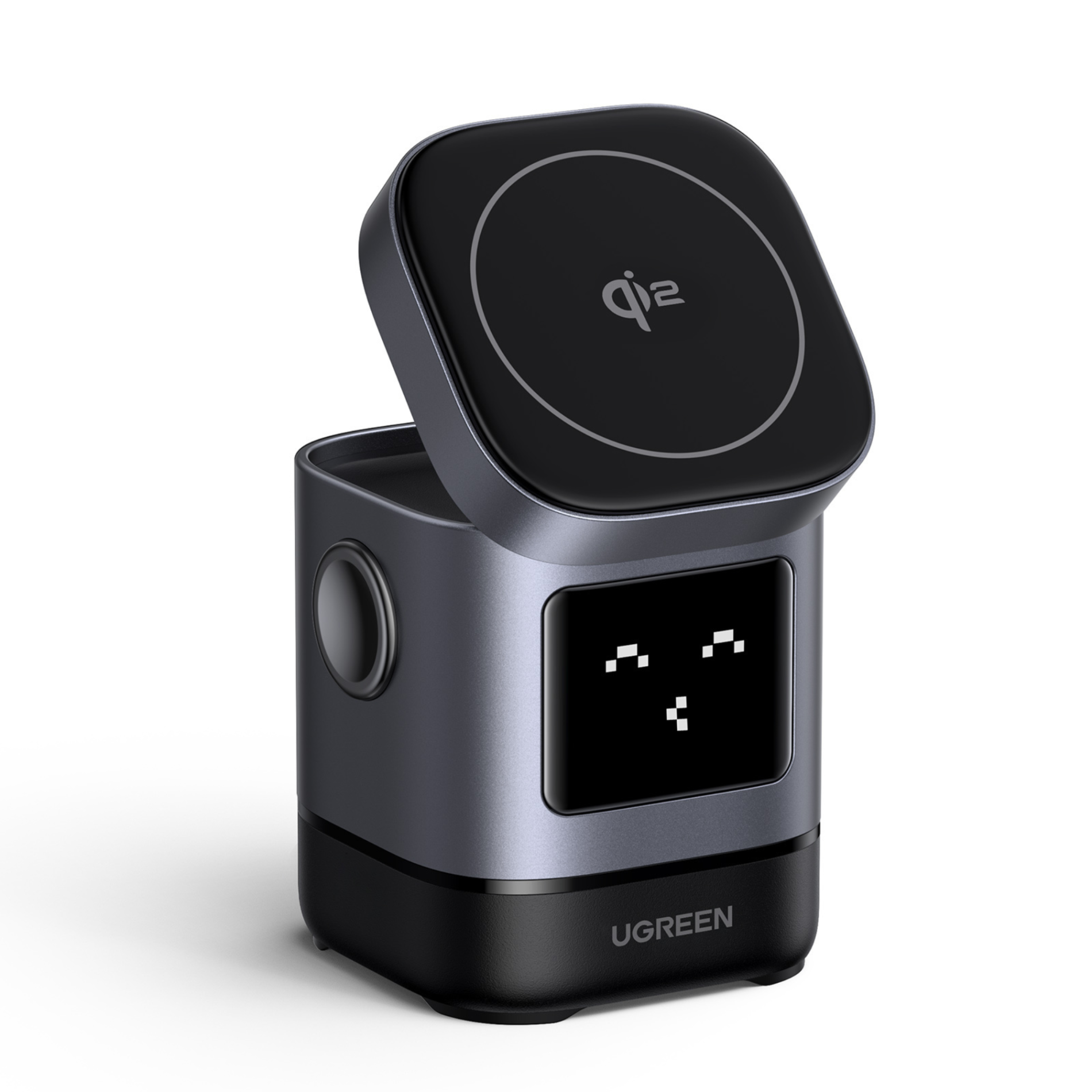 Incarcator wireless magnetic UGREEN Uno 2in1 15W Gri