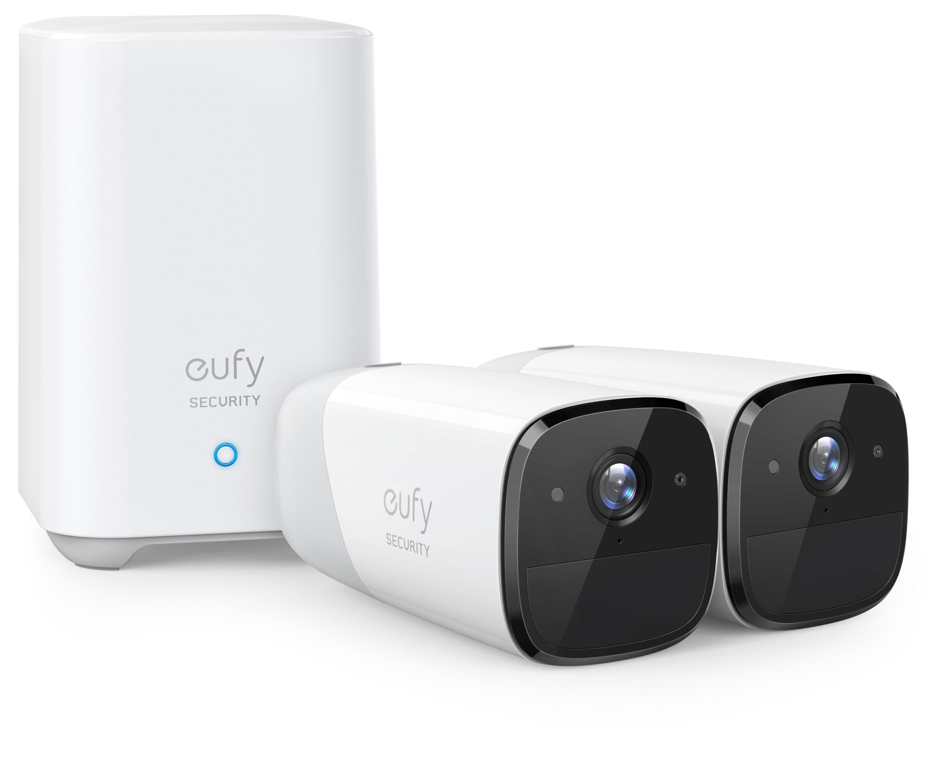 Kit supraveghere video eufyCam 2 Pro Security wireless, Rezolutie 2K, IP67, Nightvision, 2 camere video