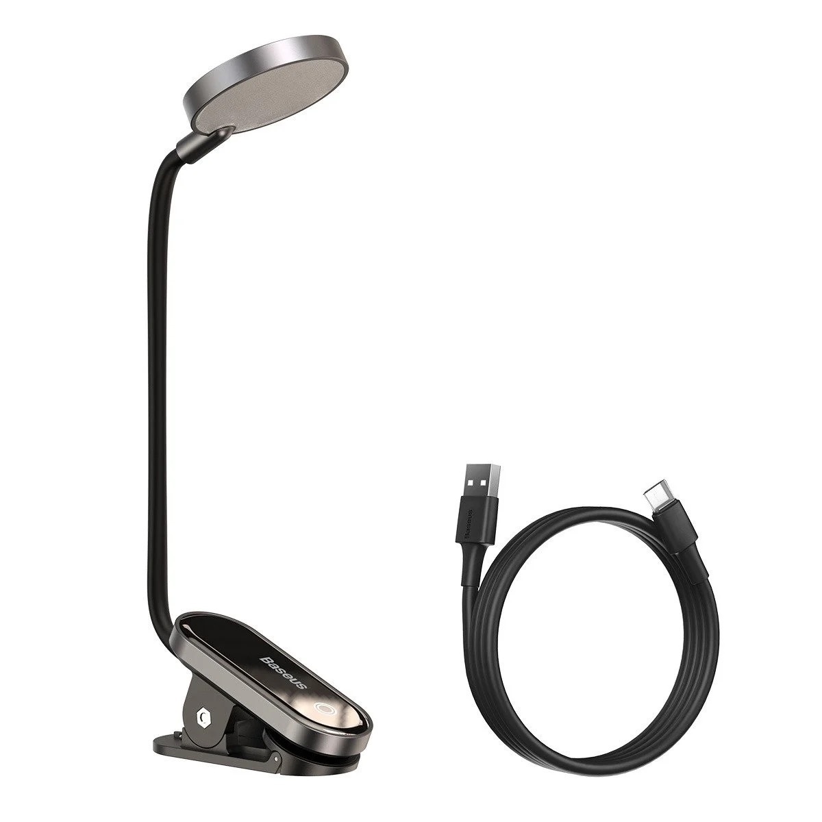 Lampa birou Baseus Comfort Reading Mini Clip, 3 W, 4000 k, Gri