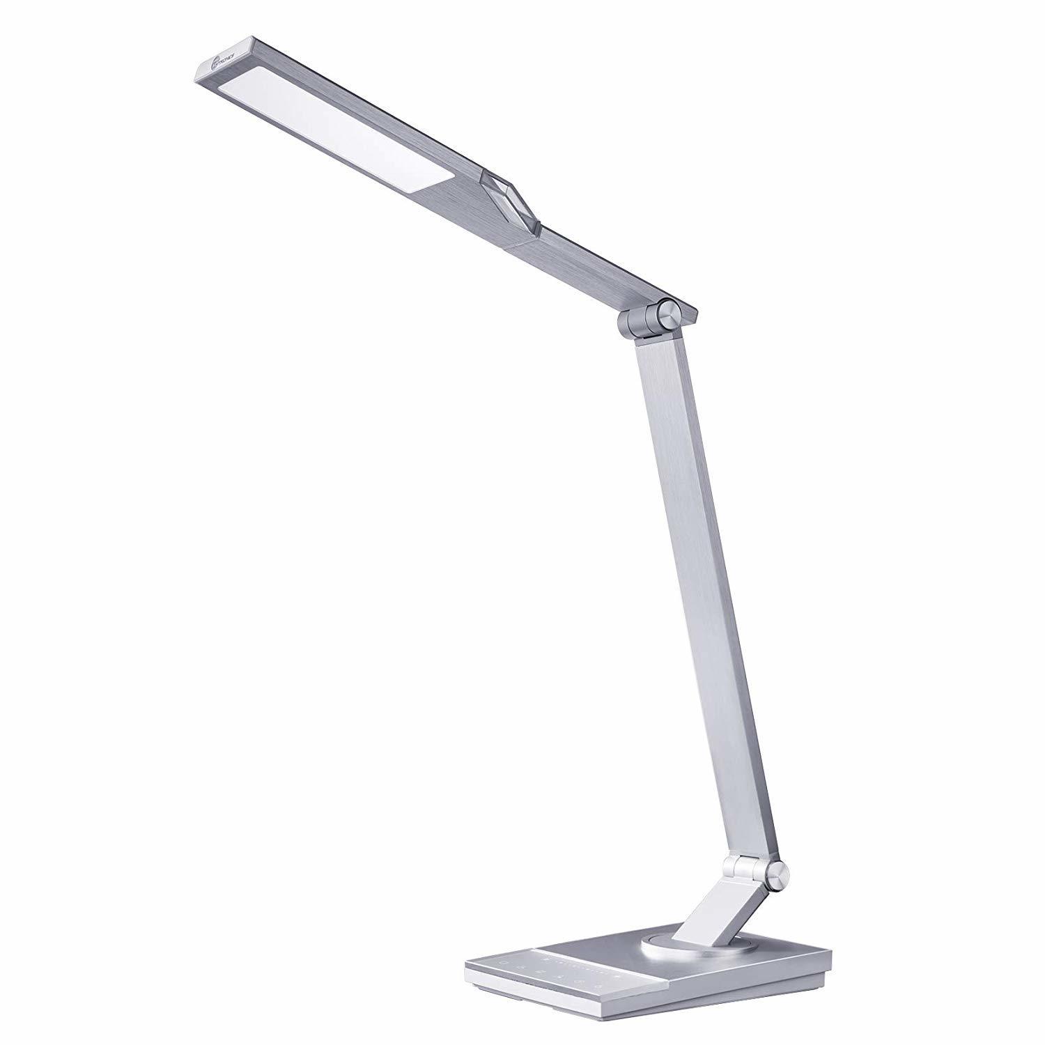 Lampa de birou cu LED TaoTronics TT-DL16 LED cu port incarcare USB si protectie pentru ochi, Argintiu