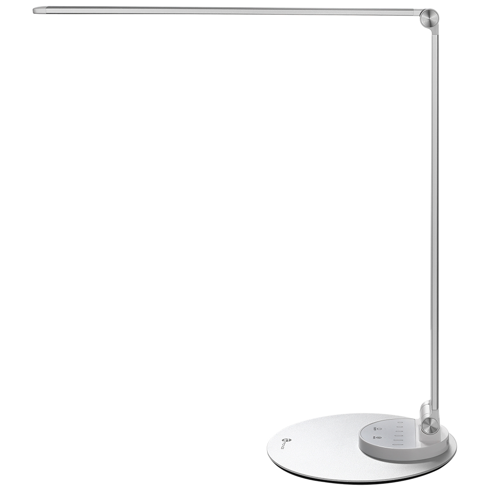 Lampa LED de birou TaoTronics TT-DL22, control touch, 3 moduri lumina, USB, 10W, 550lm, clasa energetica F, Argintiu