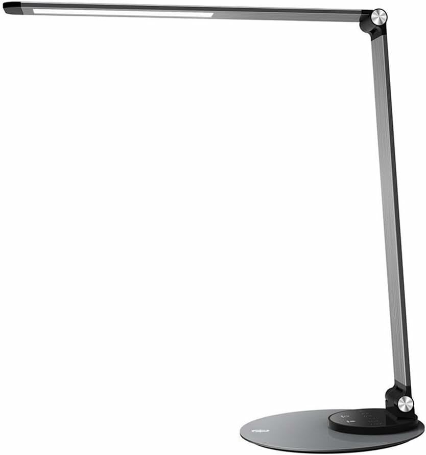 Lampa de birou cu LED TaoTronics TT-DL22, 10W, 550 lm, 6 Niveluri de Luminozitate, Incarcare USB, Control Touch, Negru