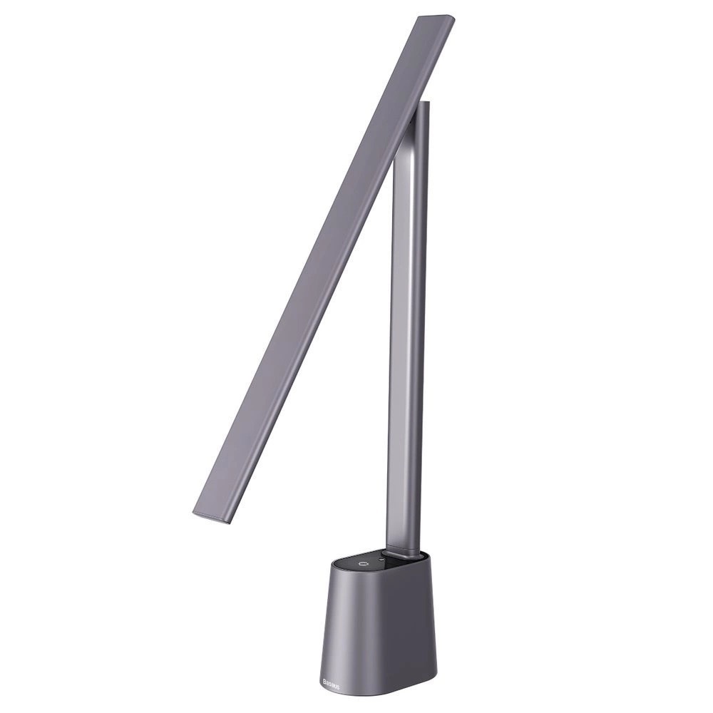 Lampa LED de Birou, Baseus, 5W, 2200 mAh, 3 Moduri Luminozitate, Lumina Auto-Adaptabila, Gri